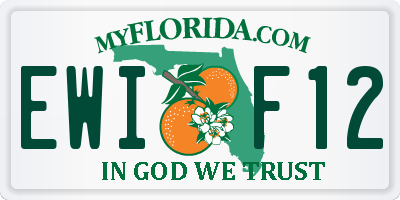 FL license plate EWIF12
