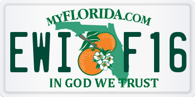 FL license plate EWIF16