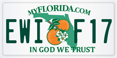 FL license plate EWIF17