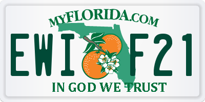FL license plate EWIF21