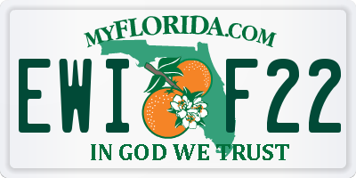 FL license plate EWIF22