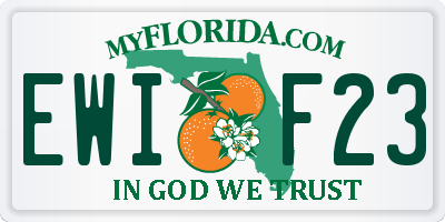 FL license plate EWIF23
