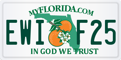 FL license plate EWIF25