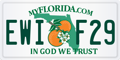 FL license plate EWIF29