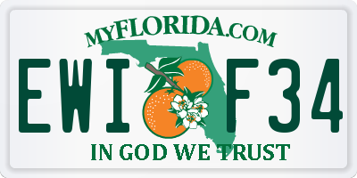 FL license plate EWIF34