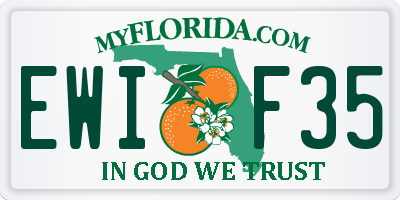 FL license plate EWIF35