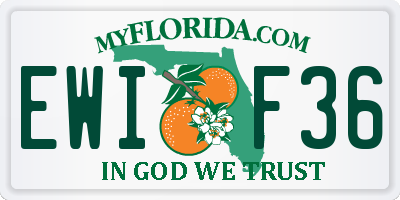 FL license plate EWIF36