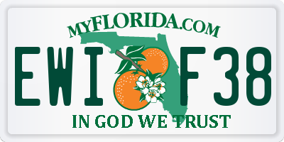 FL license plate EWIF38