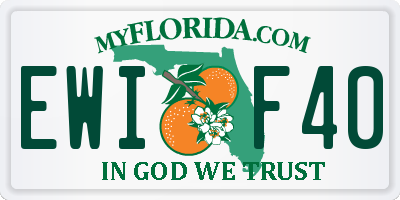 FL license plate EWIF40