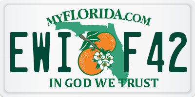 FL license plate EWIF42