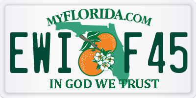 FL license plate EWIF45