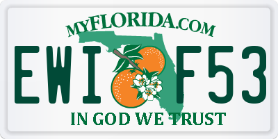 FL license plate EWIF53