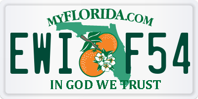 FL license plate EWIF54