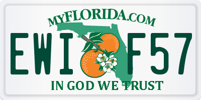 FL license plate EWIF57