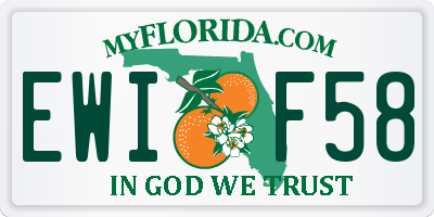 FL license plate EWIF58