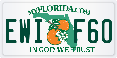 FL license plate EWIF60