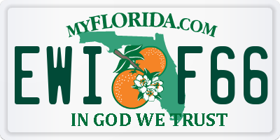 FL license plate EWIF66