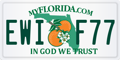 FL license plate EWIF77