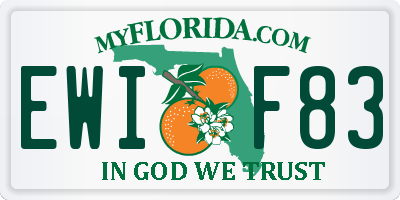 FL license plate EWIF83