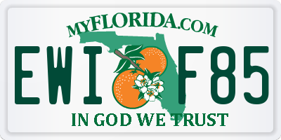 FL license plate EWIF85