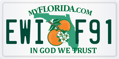 FL license plate EWIF91