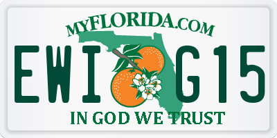 FL license plate EWIG15