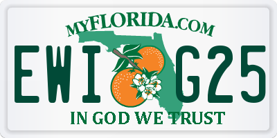 FL license plate EWIG25