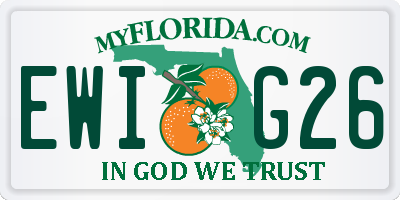 FL license plate EWIG26