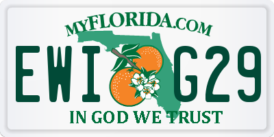 FL license plate EWIG29