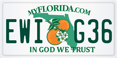 FL license plate EWIG36
