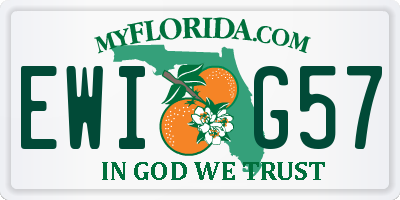FL license plate EWIG57
