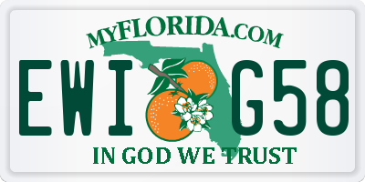 FL license plate EWIG58
