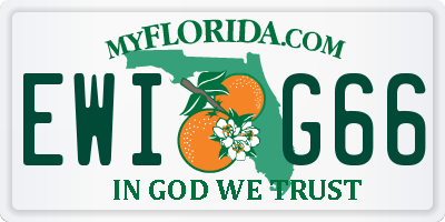 FL license plate EWIG66