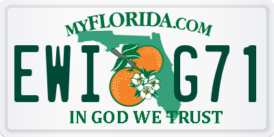 FL license plate EWIG71
