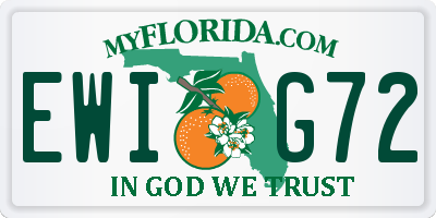 FL license plate EWIG72