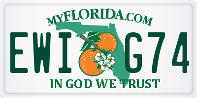 FL license plate EWIG74