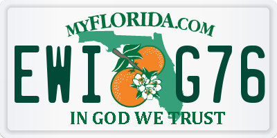 FL license plate EWIG76