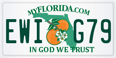 FL license plate EWIG79