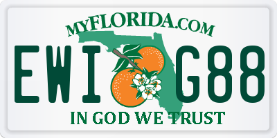 FL license plate EWIG88