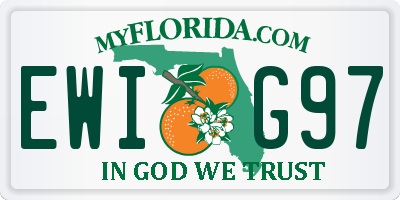 FL license plate EWIG97
