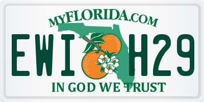 FL license plate EWIH29
