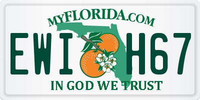 FL license plate EWIH67