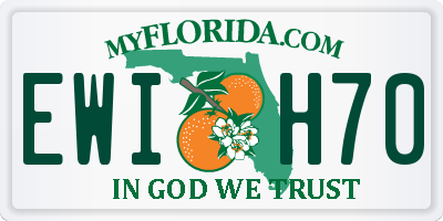 FL license plate EWIH70