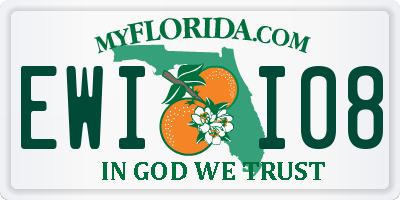 FL license plate EWII08