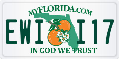 FL license plate EWII17