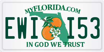 FL license plate EWII53
