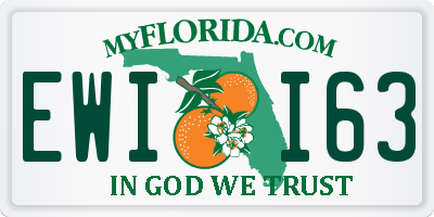 FL license plate EWII63