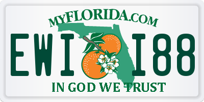 FL license plate EWII88
