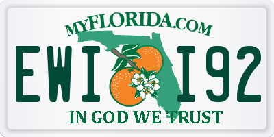 FL license plate EWII92