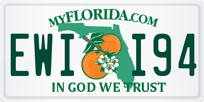 FL license plate EWII94